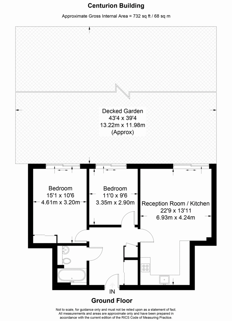 2 bedroom flat to rent - floorplan