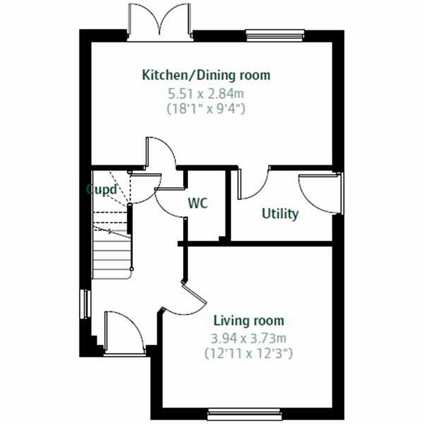 3 bedroom detached house to rent - floorplan