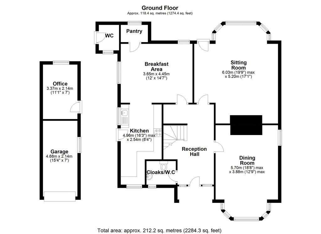 4 bedroom detached house to rent - floorplan