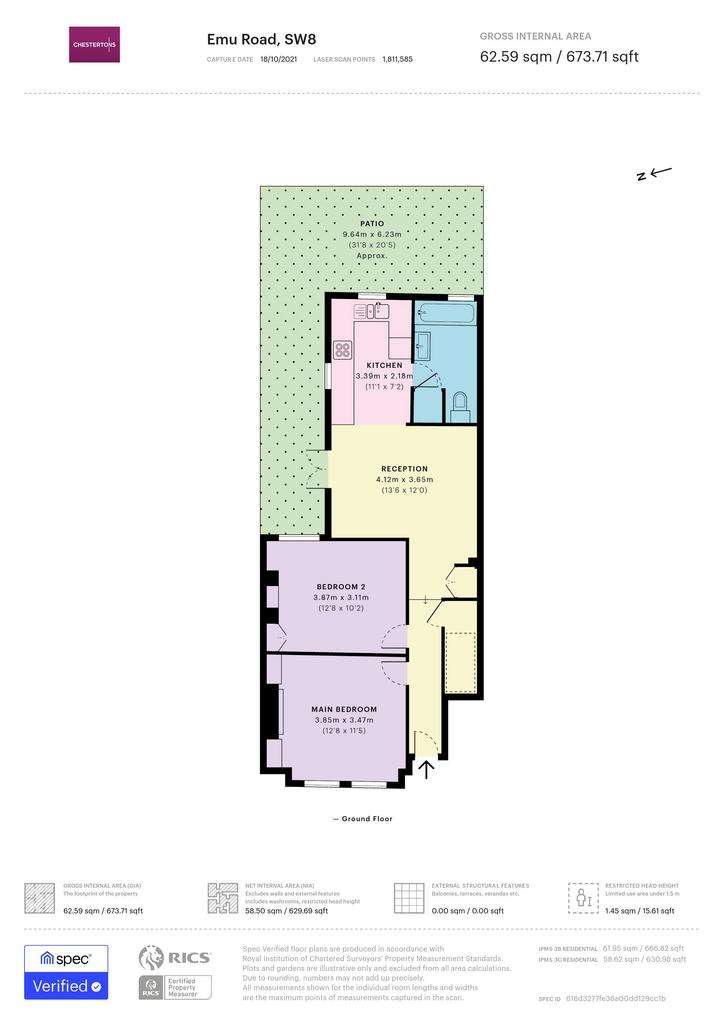 2 bedroom maisonette to rent - floorplan