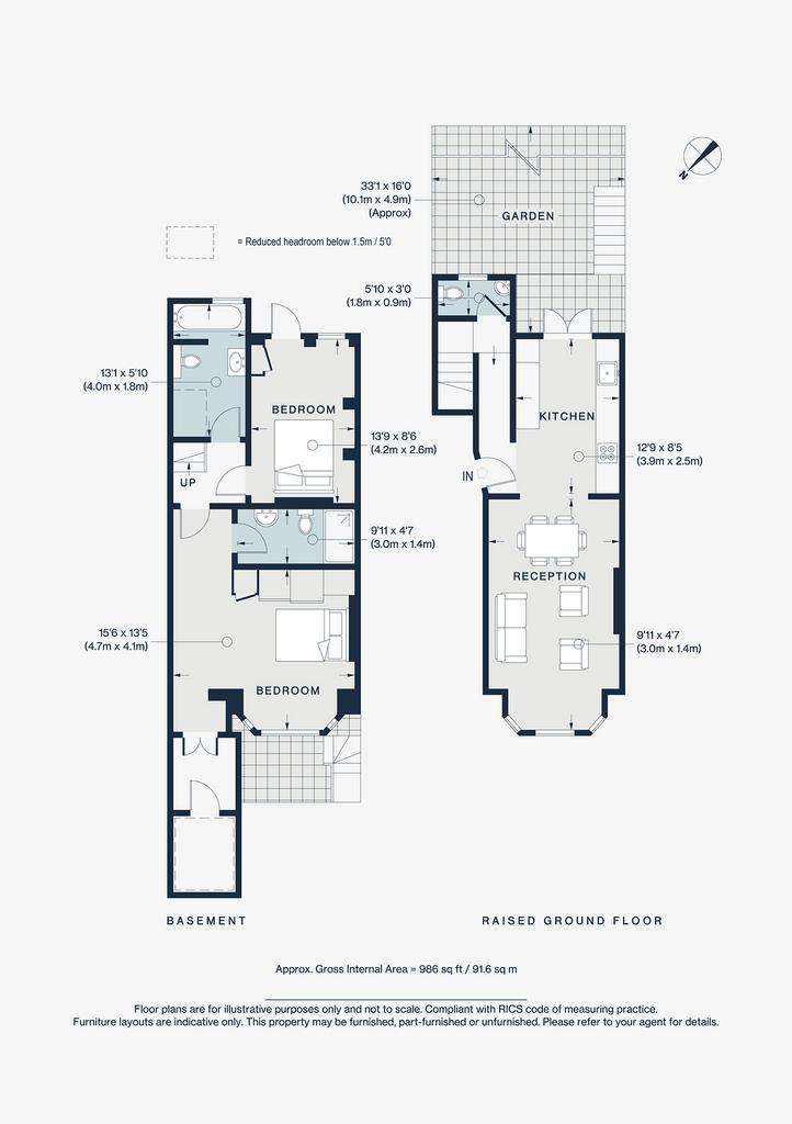 2 bedroom flat to rent - floorplan