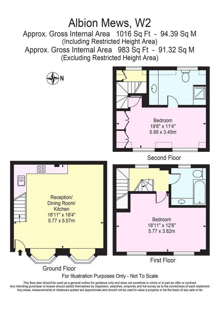 2 bedroom mews house to rent - floorplan