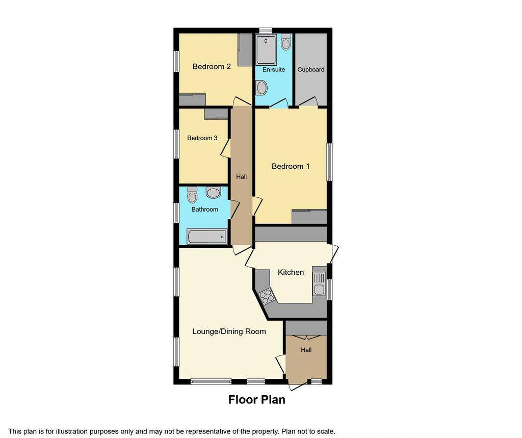 3 bedroom bungalow for sale - floorplan