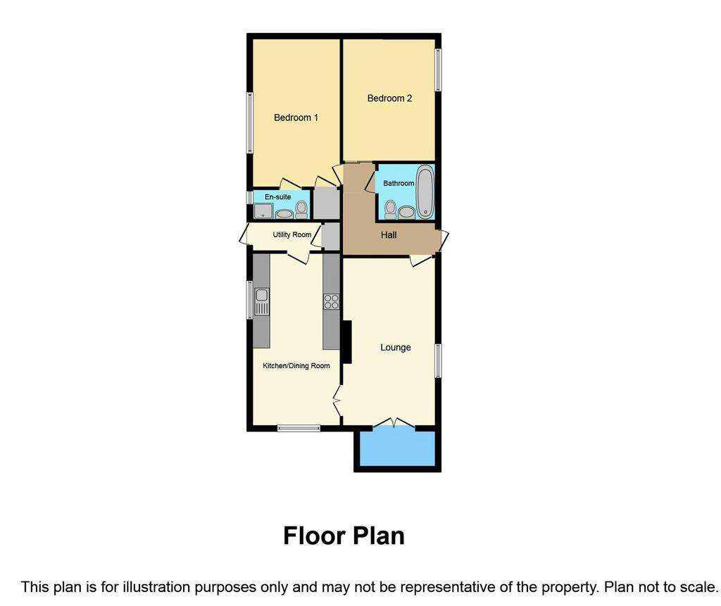 2 bedroom bungalow for sale - floorplan