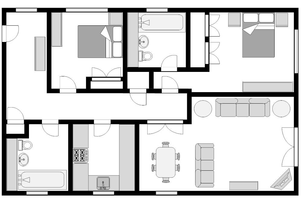 2 bedroom flat to rent - floorplan