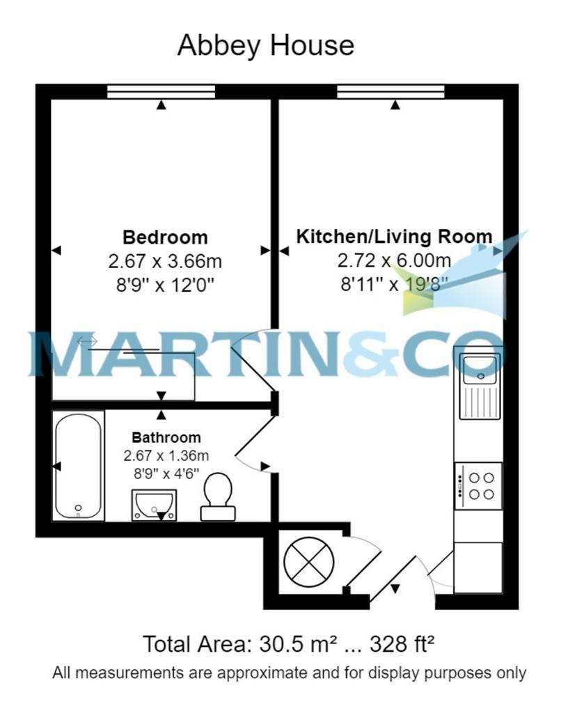 1 bedroom flat to rent - floorplan