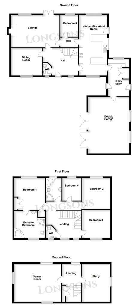 5 bedroom detached house to rent - floorplan