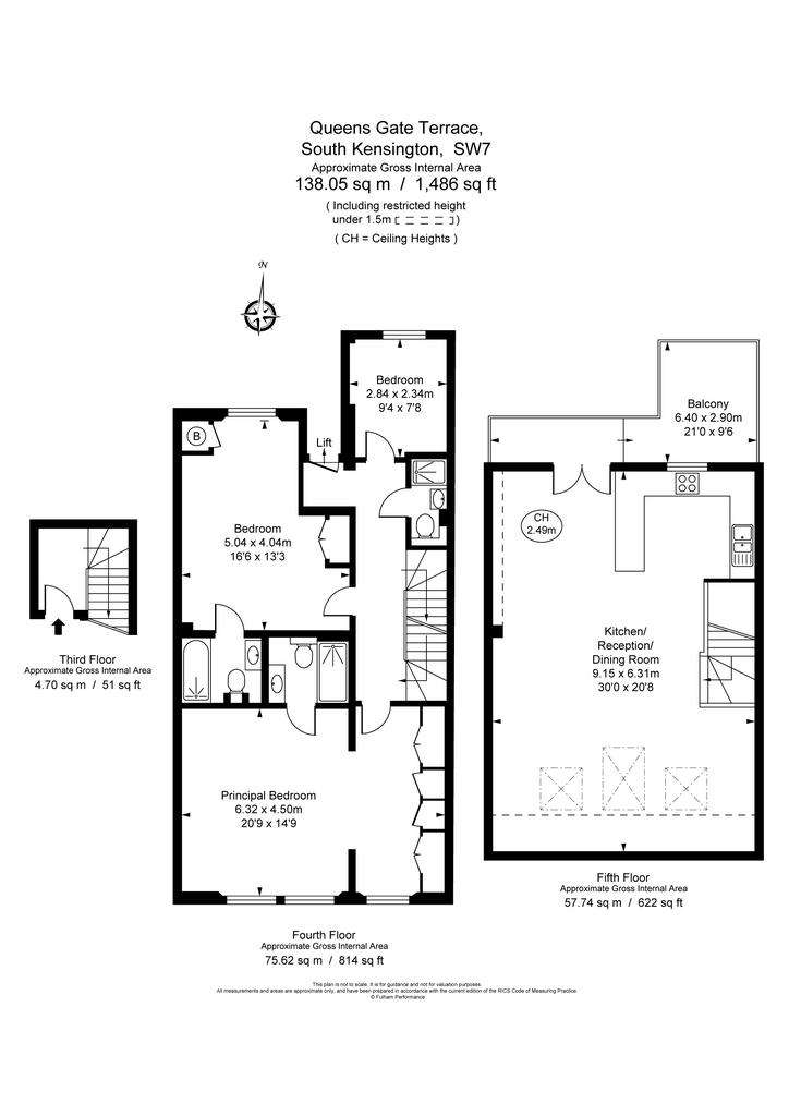 3 bedroom flat to rent - floorplan