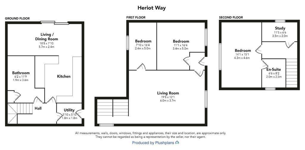 3 bedroom detached house to rent - floorplan