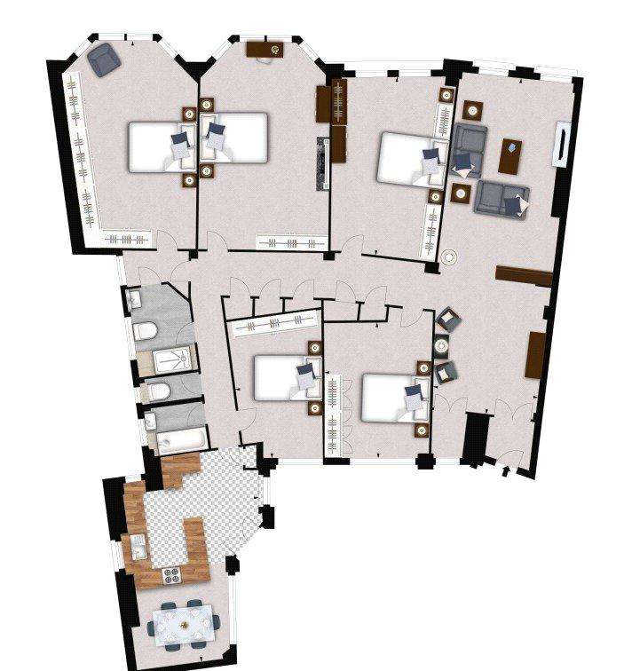 5 bedroom flat to rent - floorplan