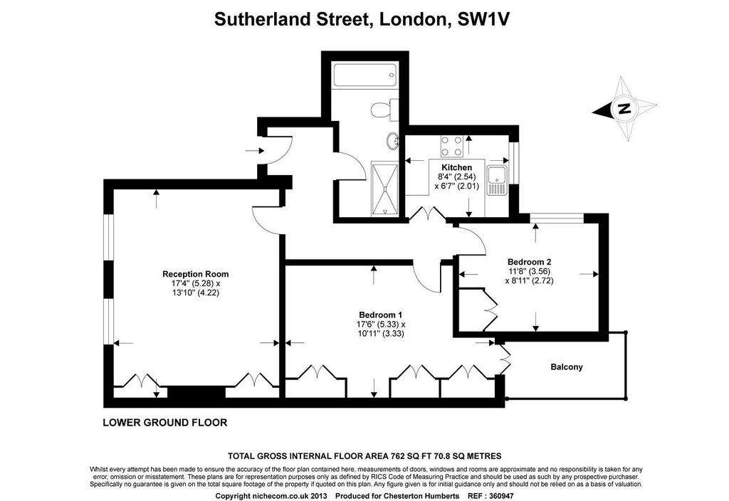 2 bedroom flat to rent - floorplan