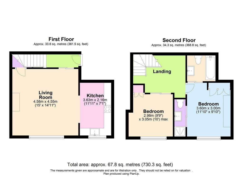 2 bedroom duplex apartment to rent - floorplan