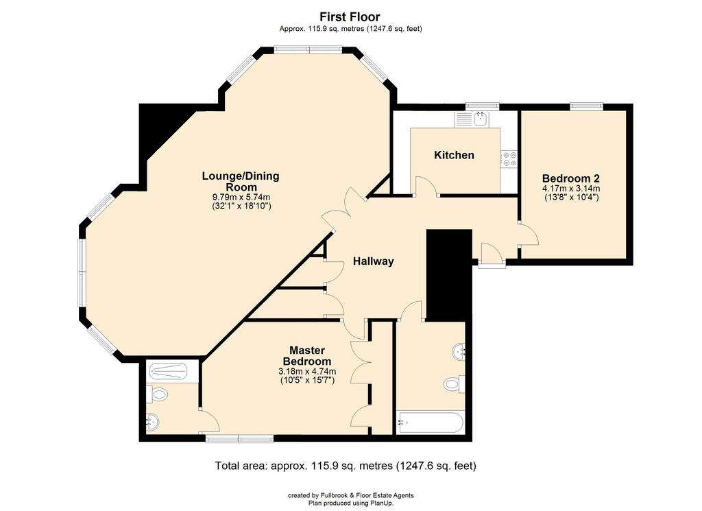 2 bedroom flat for sale - floorplan