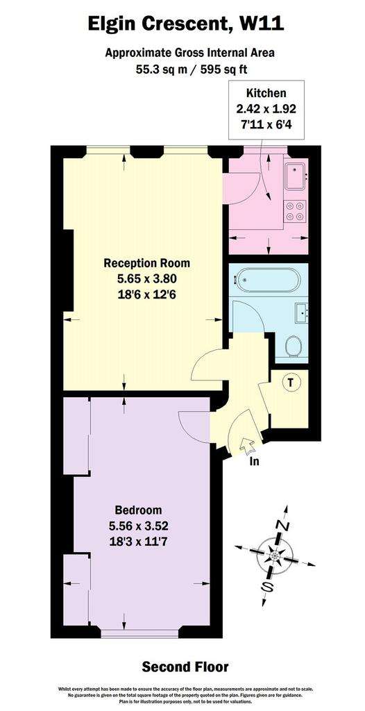 1 bedroom flat to rent - floorplan