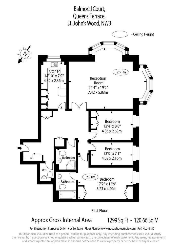 3 bedroom flat to rent - floorplan