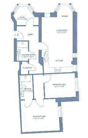 2 bedroom flat to rent - floorplan