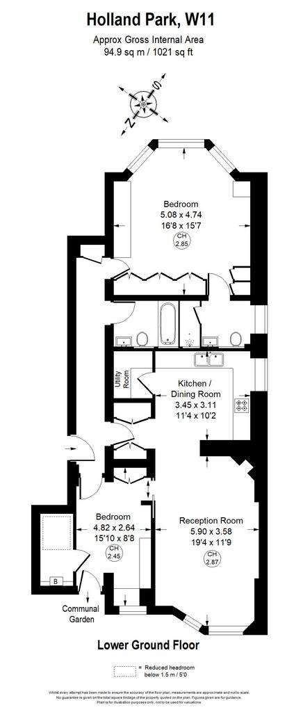 2 bedroom flat to rent - floorplan