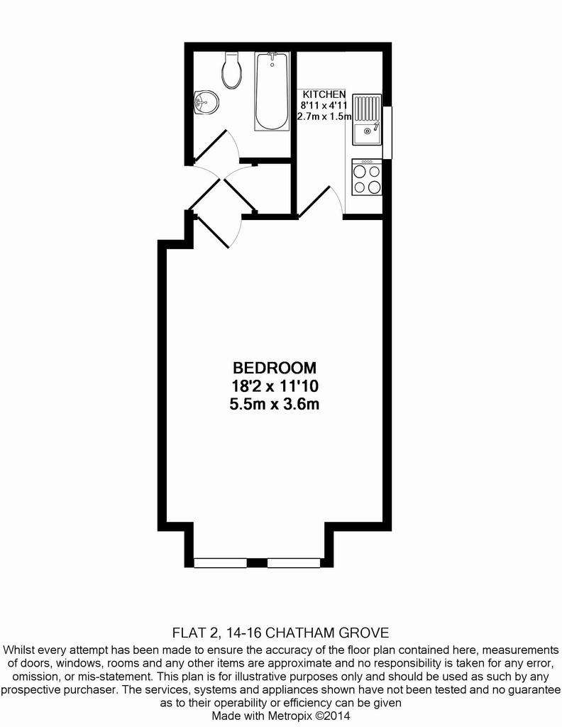 1 bedroom flat to rent - floorplan