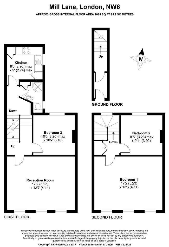 3 bedroom flat to rent - floorplan