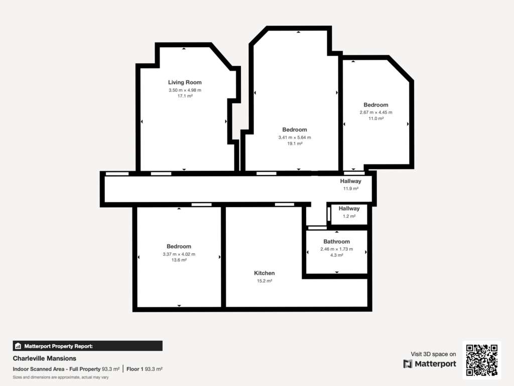 3 bedroom flat to rent - floorplan