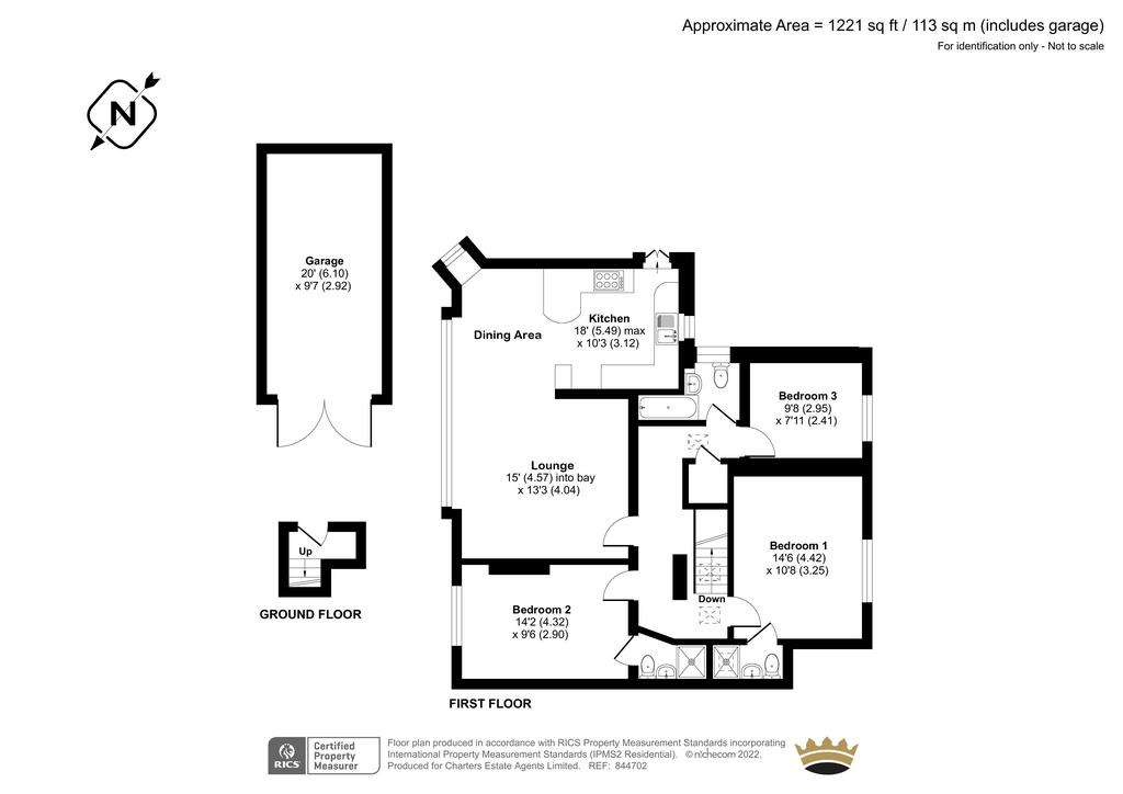 3 bedroom flat for sale - floorplan