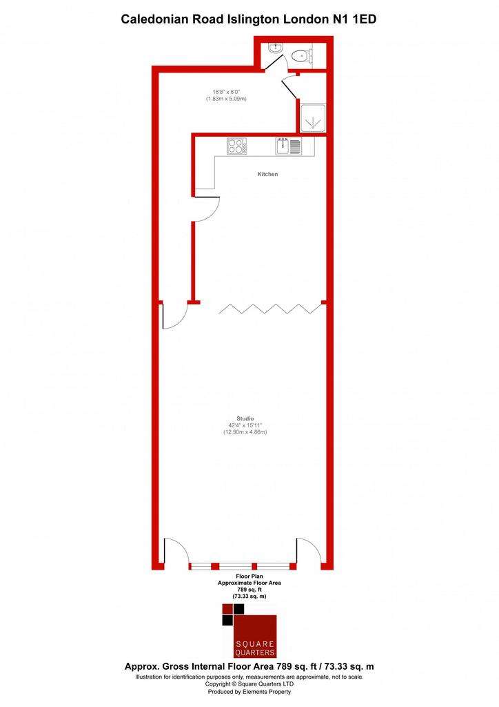 1 bedroom flat to rent - floorplan