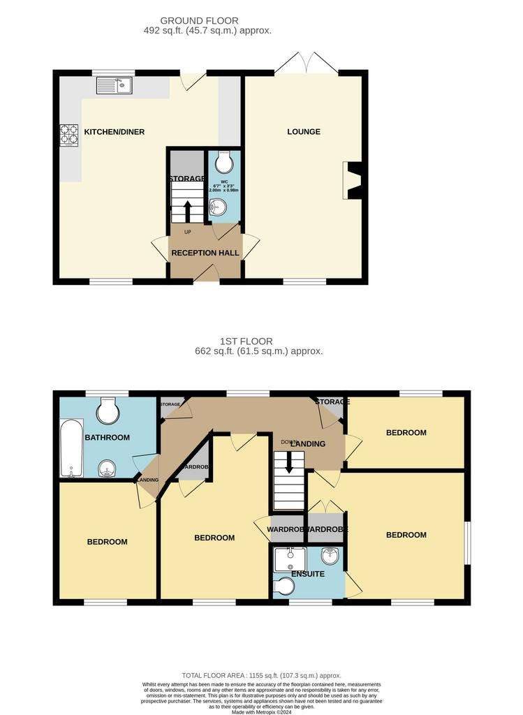 4 bedroom detached house to rent - floorplan