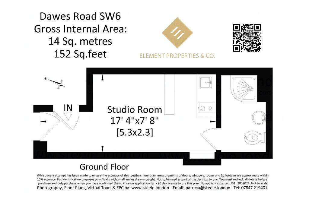 Studio flat to rent - floorplan