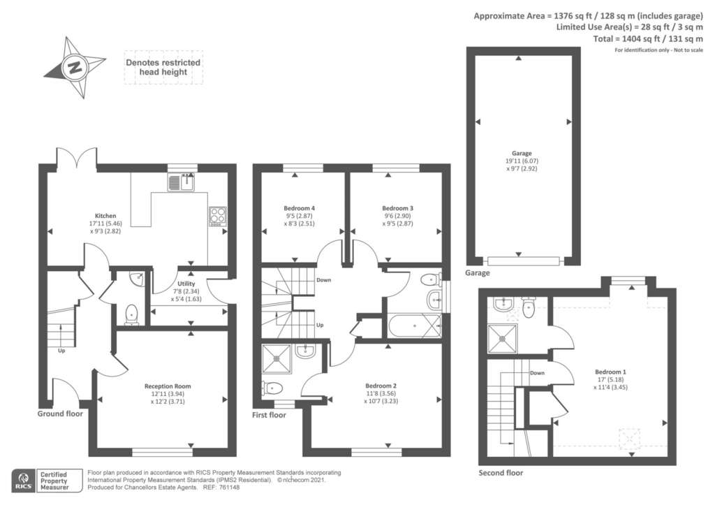 4 bedroom semi-detached house to rent - floorplan