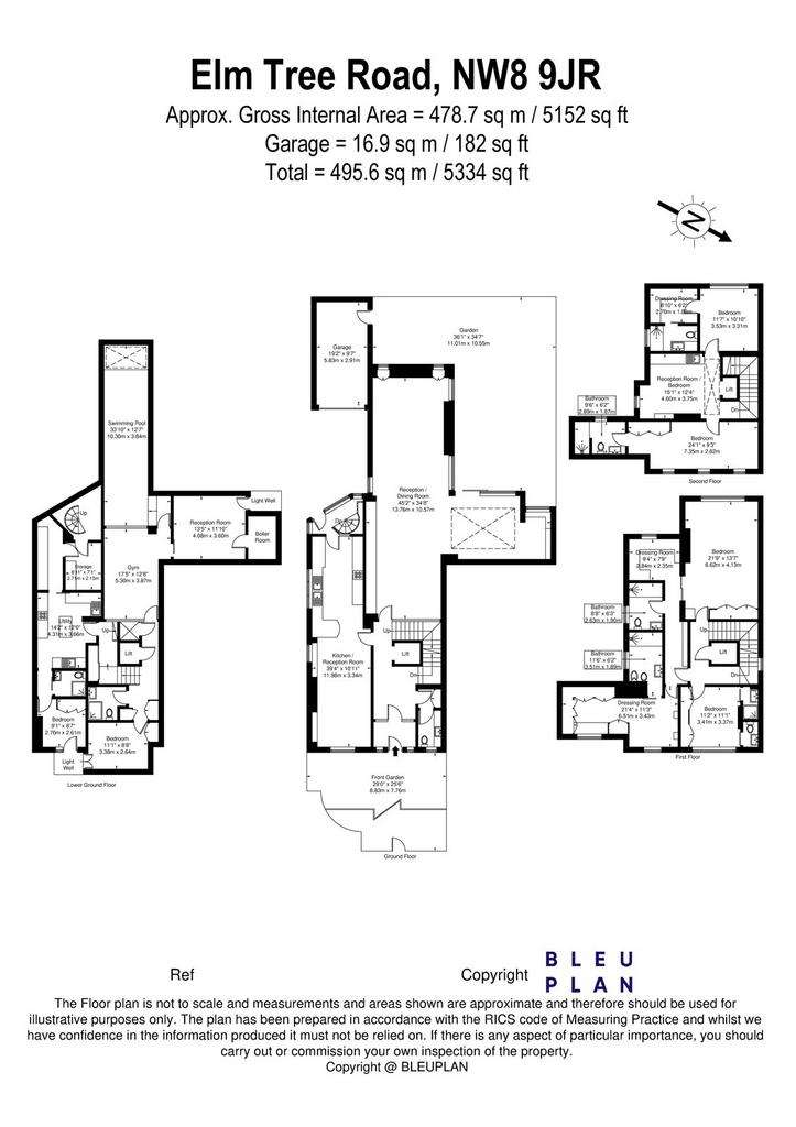 5 bedroom semi-detached house to rent - floorplan