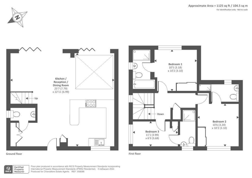 3 bedroom detached house to rent - floorplan