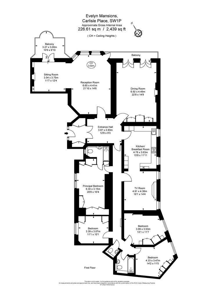 4 bedroom flat to rent - floorplan