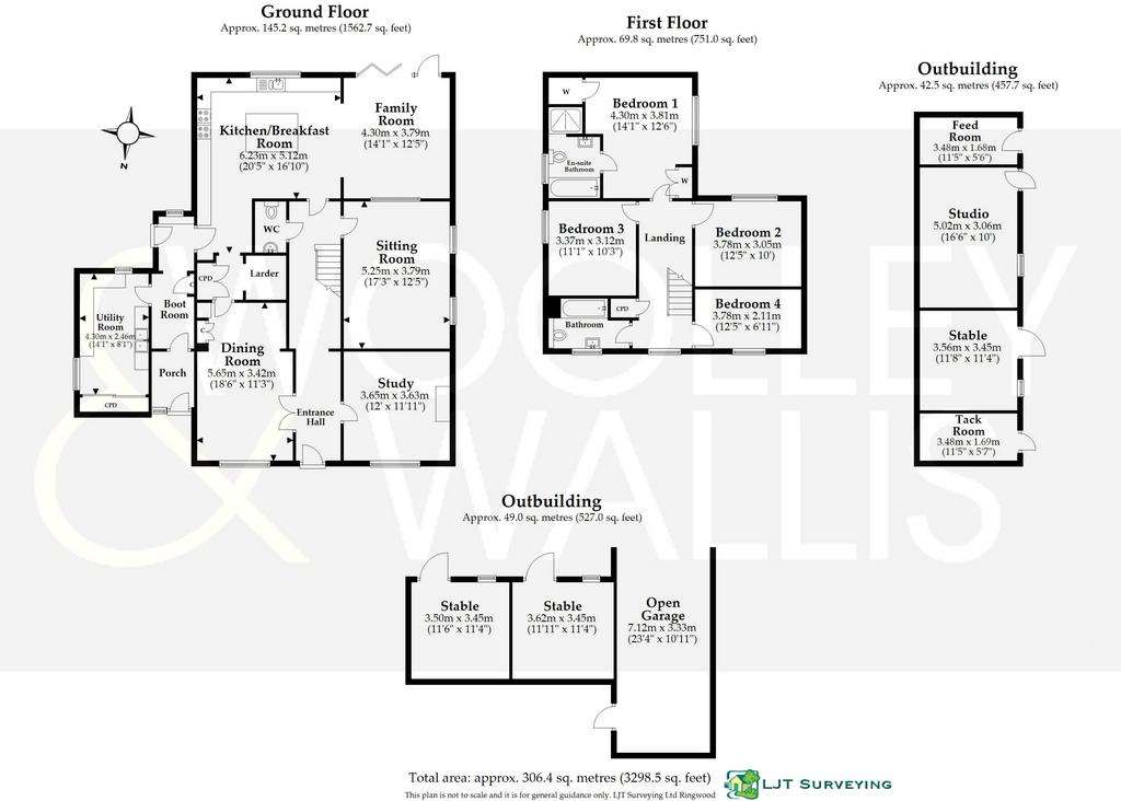 4 bedroom equestrian facility for sale - floorplan