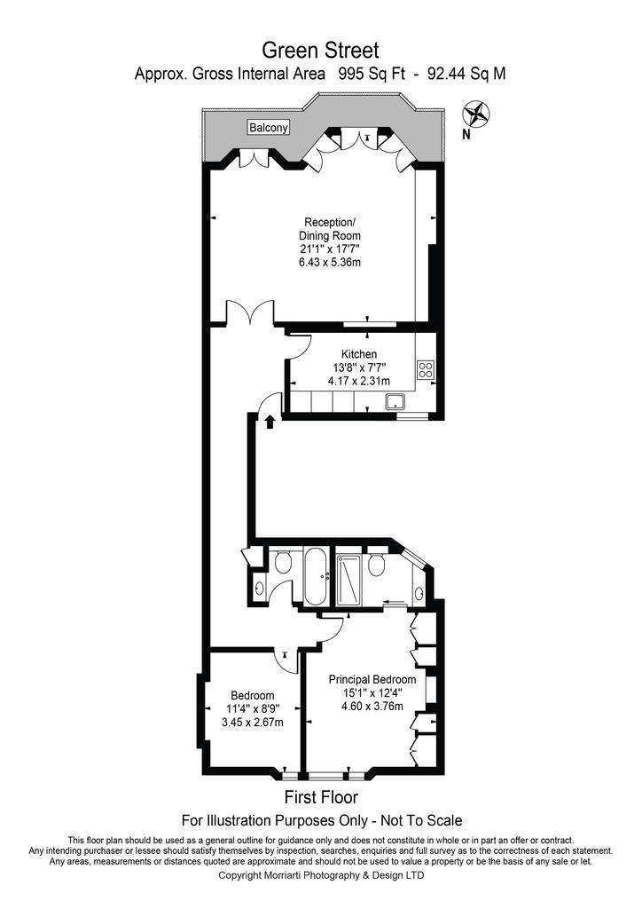 2 bedroom flat to rent - floorplan