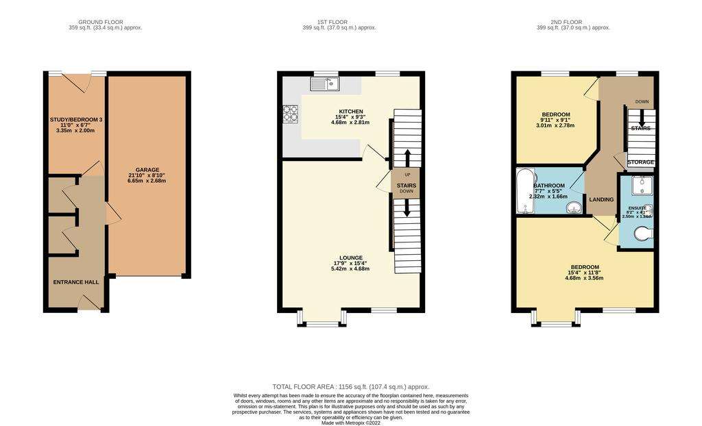 3 bedroom town house for sale - floorplan