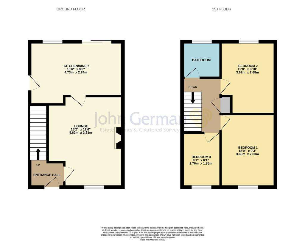 3 bedroom semi-detached house for sale - floorplan