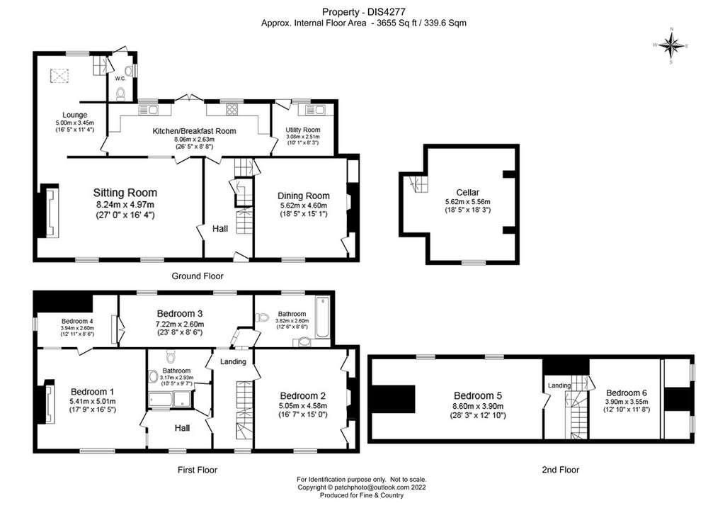 5 bedroom end of terrace house for sale - floorplan