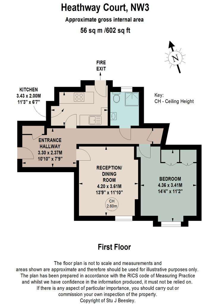 1 bedroom flat to rent - floorplan