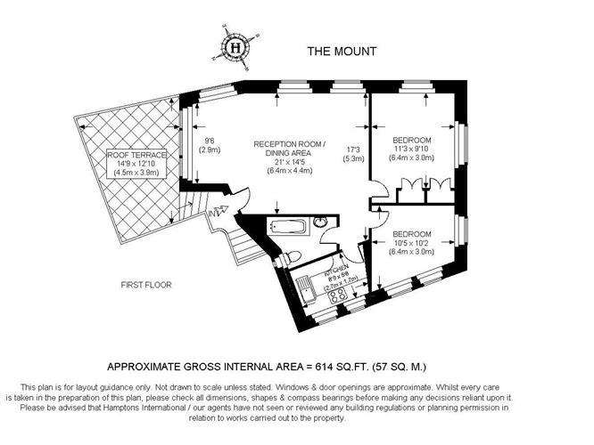 2 bedroom flat to rent - floorplan