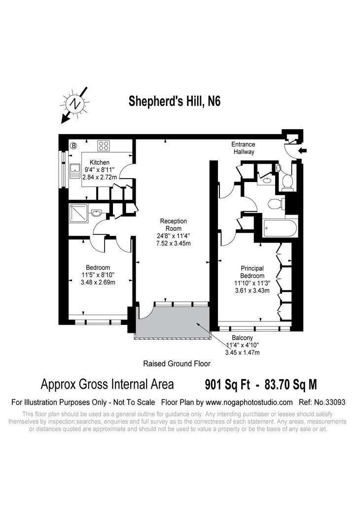 2 bedroom flat for sale - floorplan