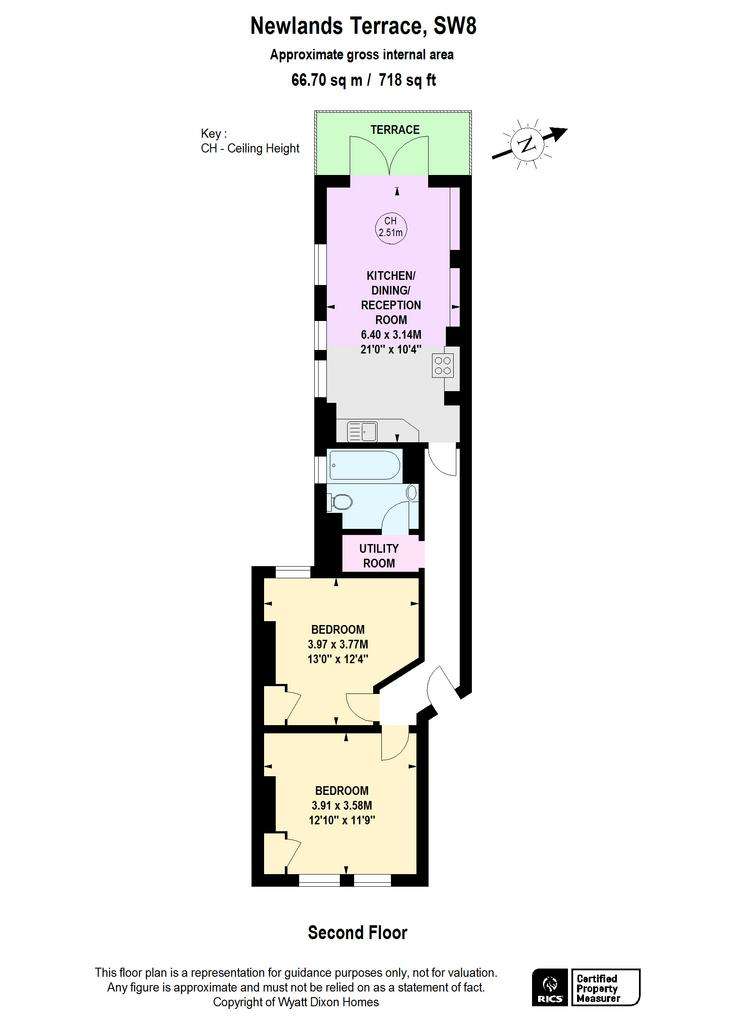 2 bedroom flat to rent - floorplan