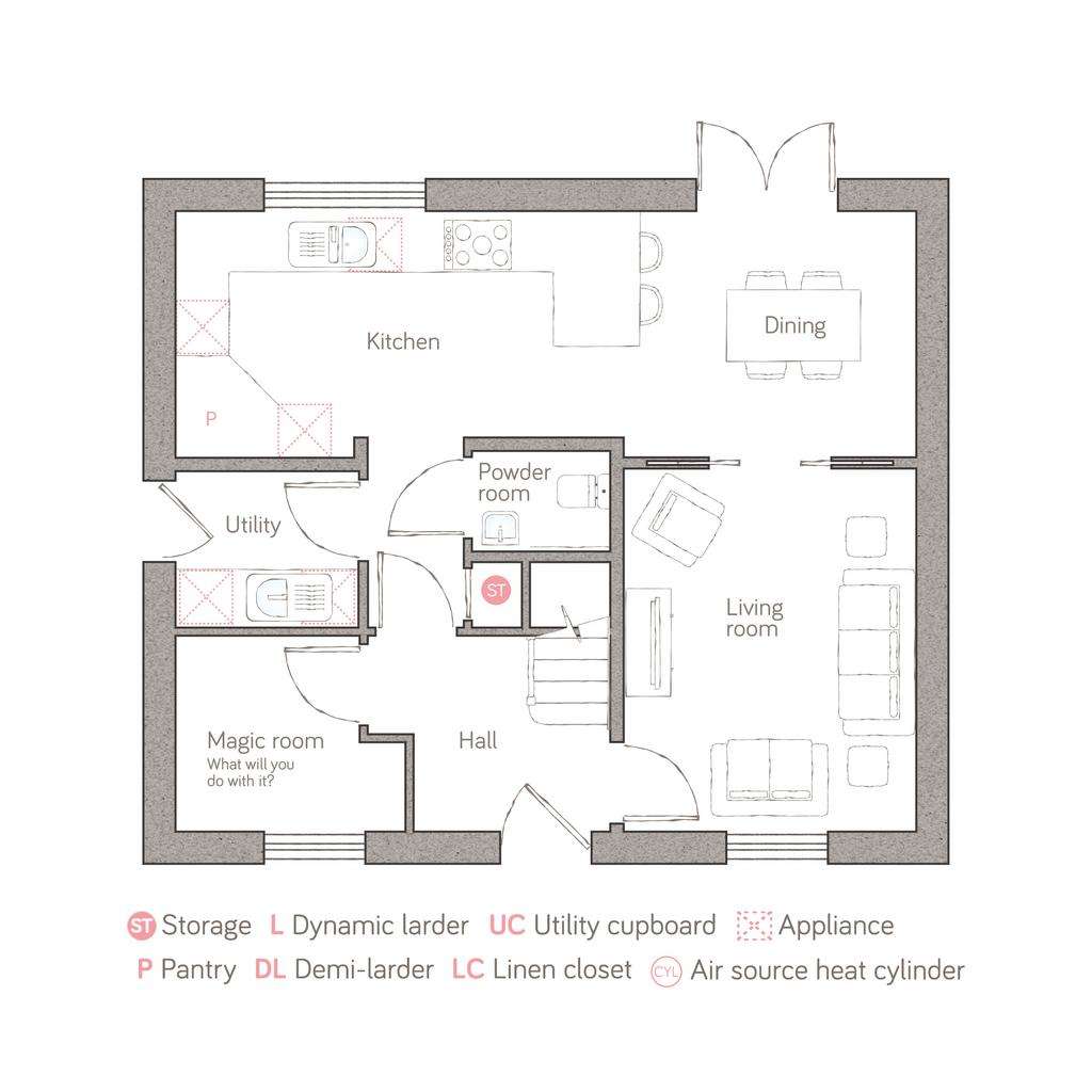 4 bedroom detached house for sale - floorplan