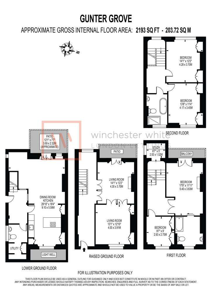 3 bedroom house to rent - floorplan