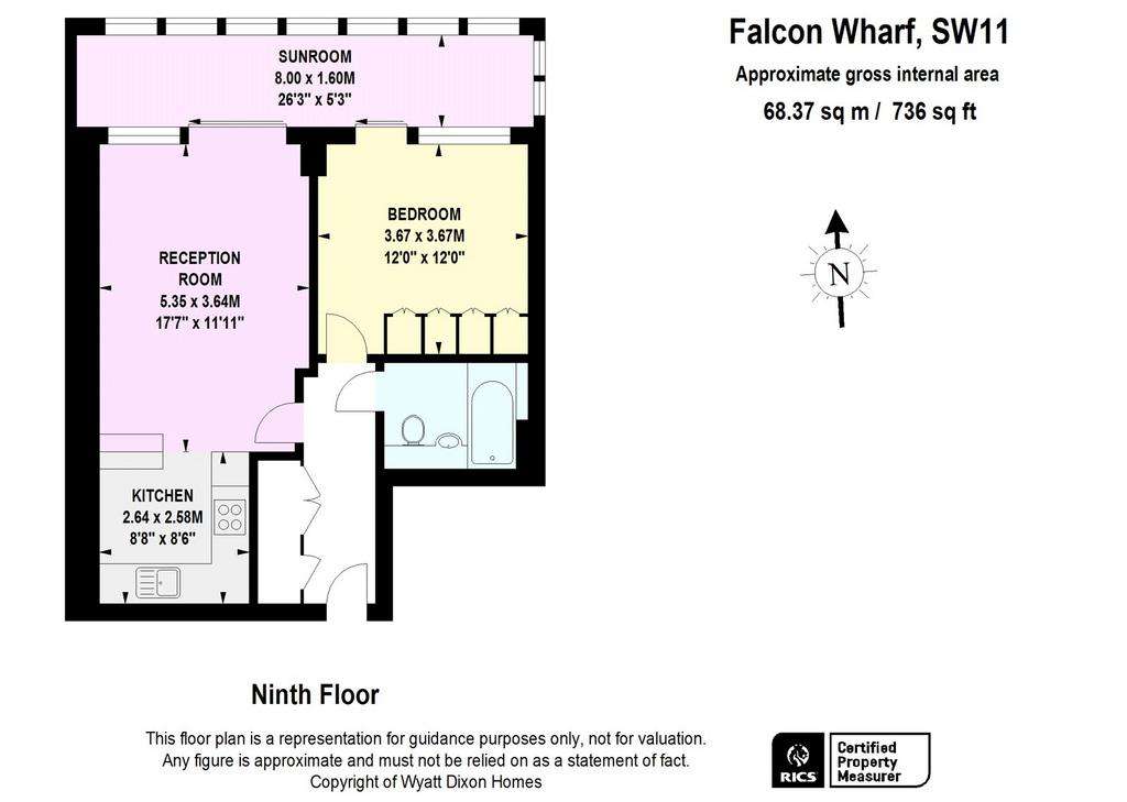 1 bedroom flat to rent - floorplan