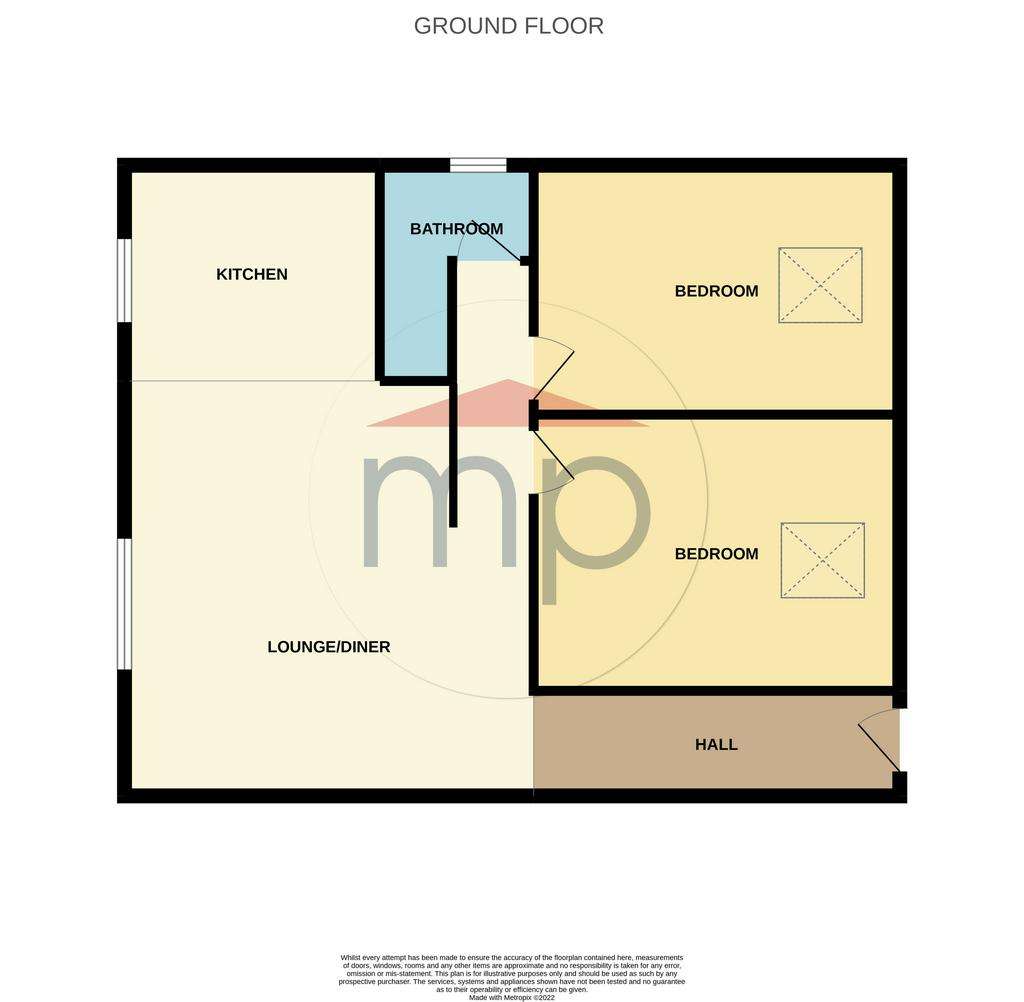 2 bedroom flat to rent - floorplan