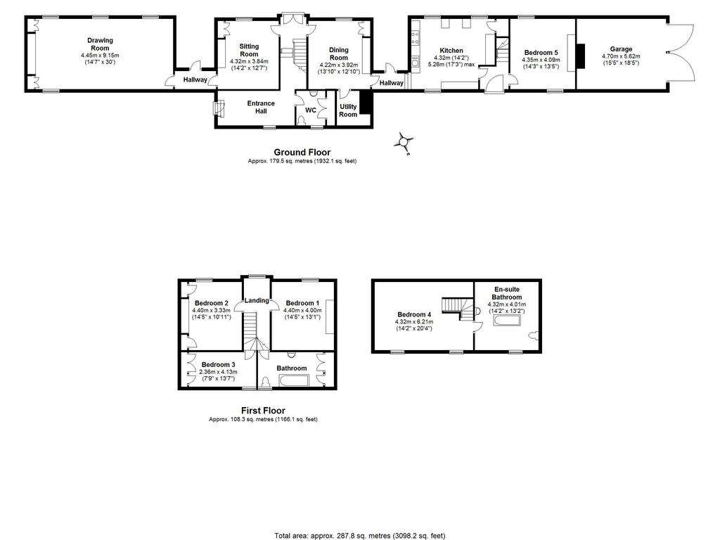 4 bedroom country house to rent - floorplan