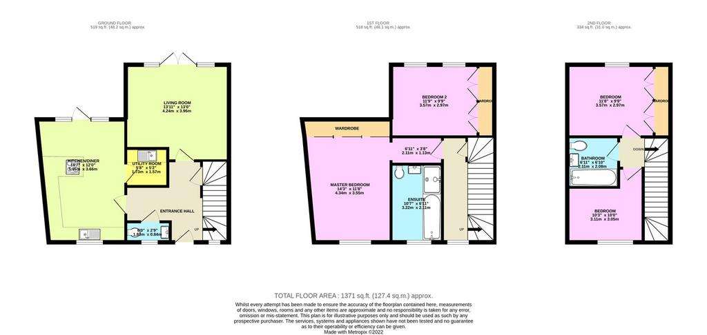 4 bedroom terraced house to rent - floorplan