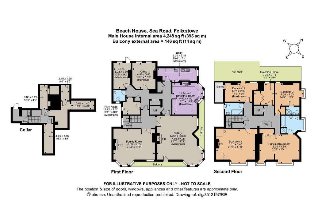 4 bedroom penthouse apartment for sale - floorplan