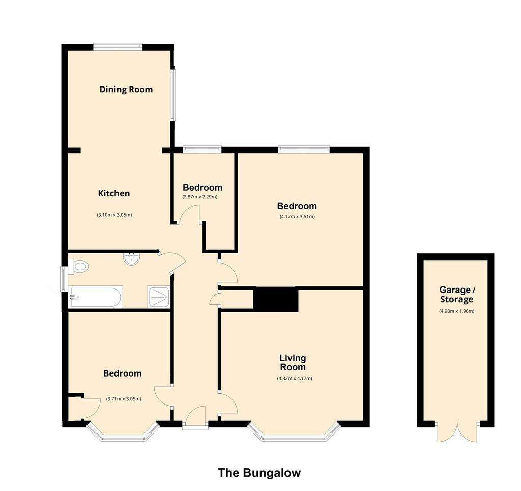 3 bedroom detached bungalow for sale - floorplan