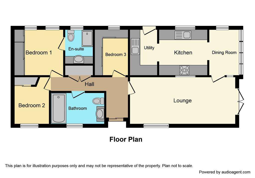 3 bedroom bungalow for sale - floorplan